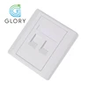 Best Quality Dual Ports Telecommunication Networking Connection RJ45 Cat5e, Cat6 Wall Faceplate