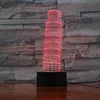 building Tower 3D illusion Lamp Indoor Lighting for home decor LED 3d Light