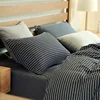 striped eco friendly fabric bedding set 100% cotton jersey bed linen bed sheet