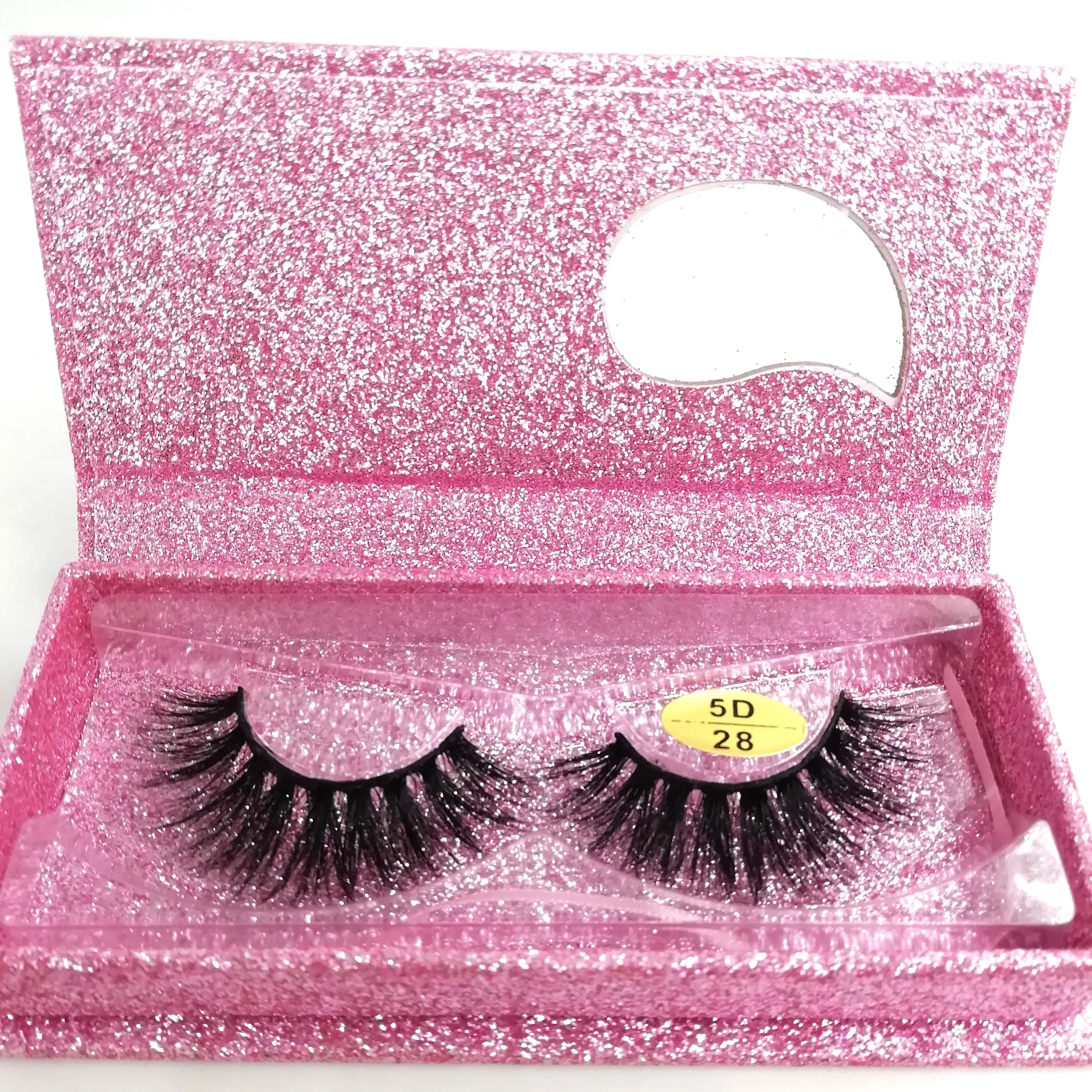 

Wholesale 5D Mink long eye lshes eyelashes mink false Eyelashes, Black