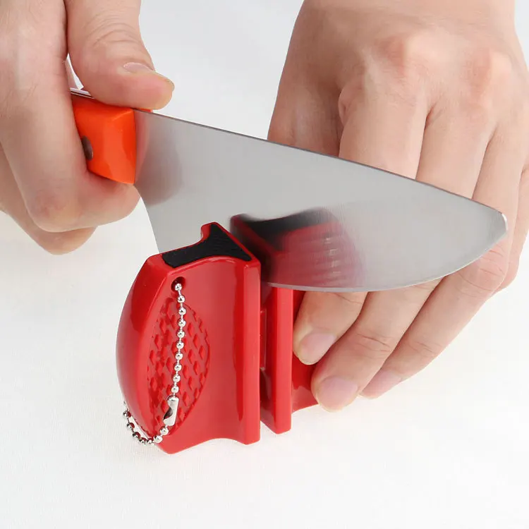 

Outdoor Portable Multi-function Whetstone Mini Fast Knife Sharpener, Red yellow green black