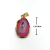 Wholesale Geode Agate Slice Pendant with Amethyst