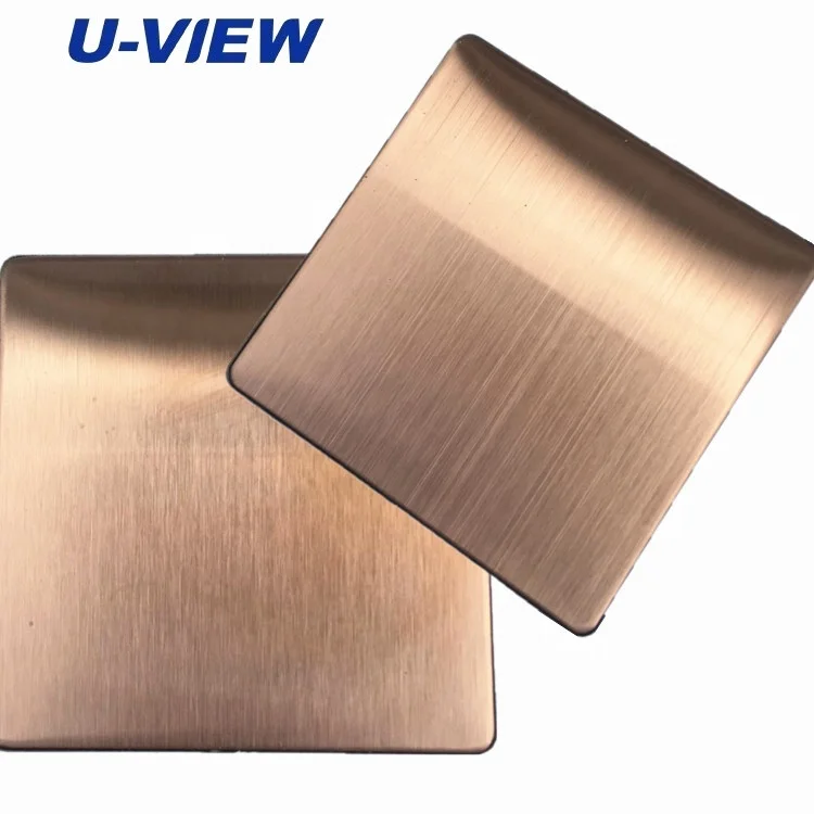 
316L Hairline rose gold stainless steel sheet 