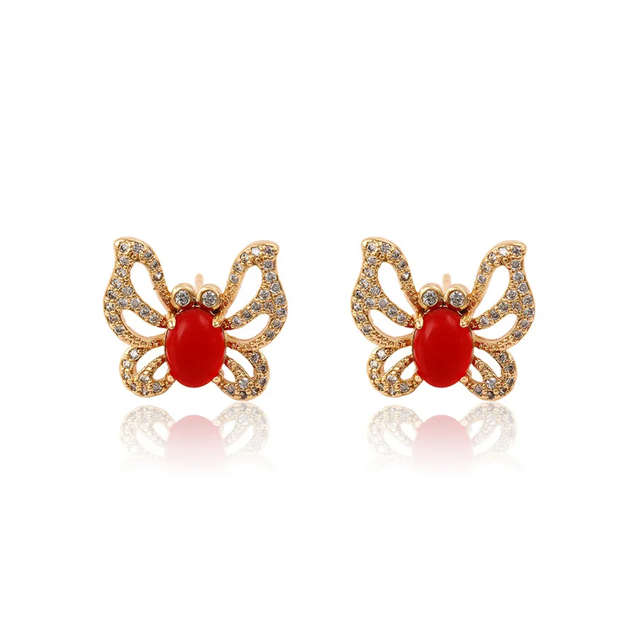 

91609 XUPING jewelry free sample butterfly earring saudi gold jewelry