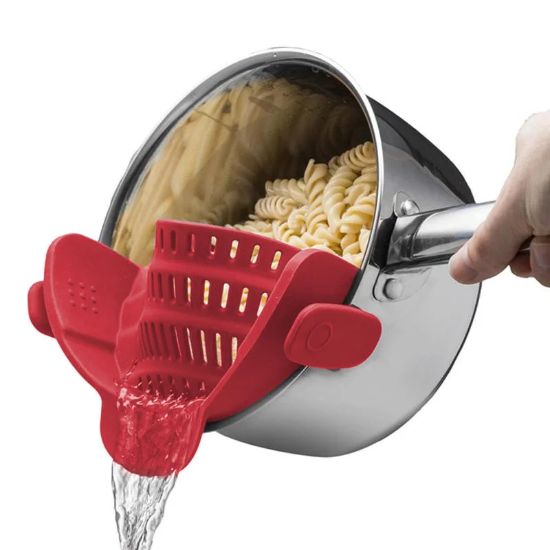 

Clip on Silicone Colander Snap Strainer Colander for Spaghetti Noodles Pasta Fruit Ground Beef, N/a