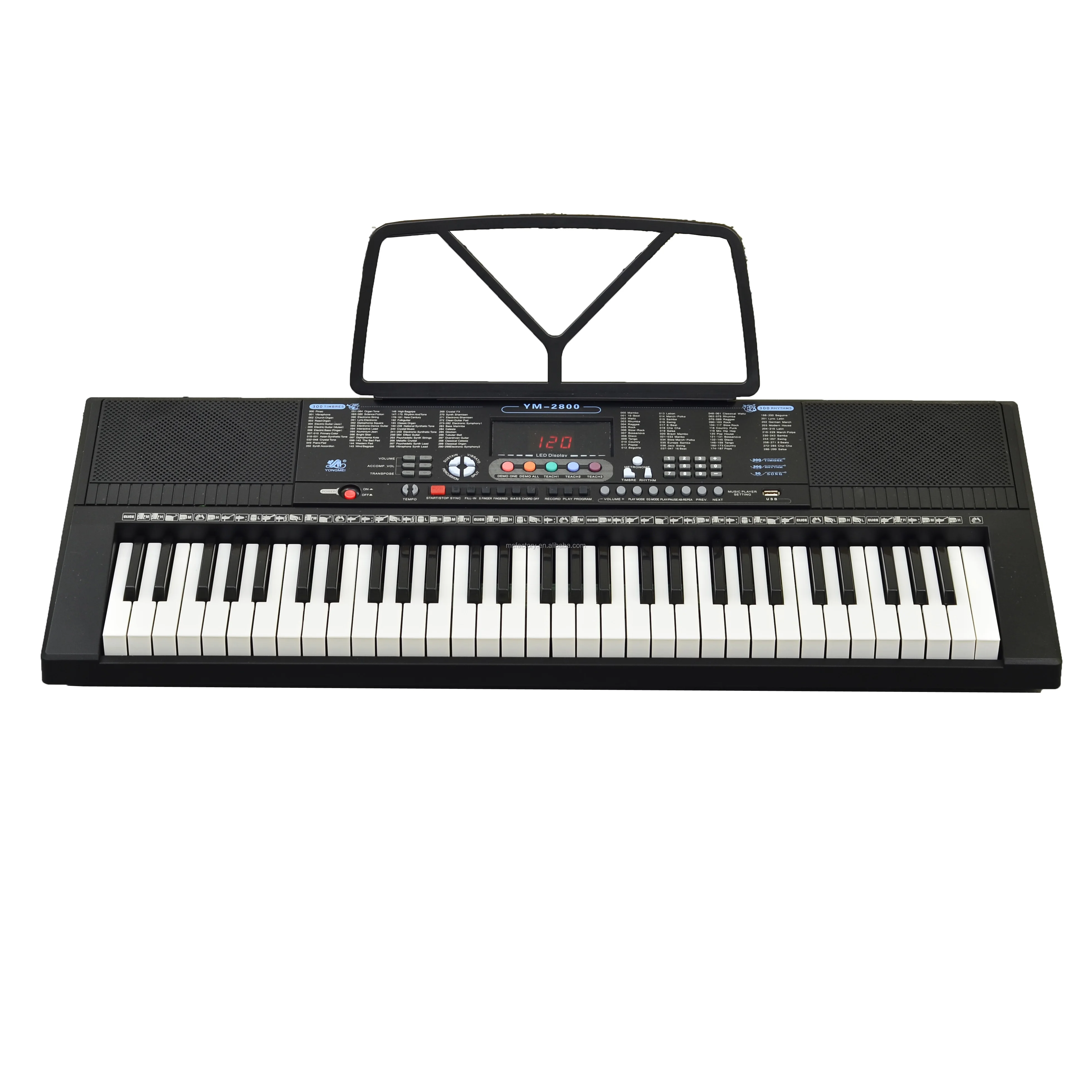 
Musical Instrument 61 keys electronic organ keyboard synthesizer piano with USB jack 