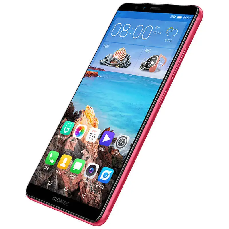 

6.01 AMOLED Gionee M7 Mobile Phone Android 7.1 Helio P30 Octa Core 6+64G Full Screen Dual Security Chip NFC 4000mAh Big Battery
