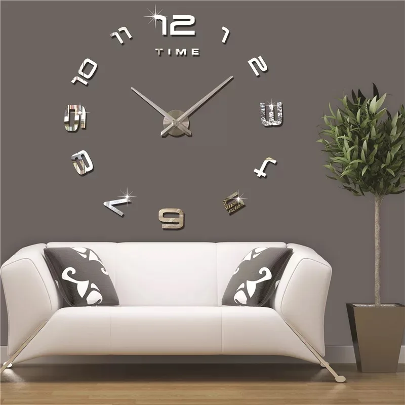 

Different types of wall clocks DIY 3D Wall Clock Home Decor Bell Cool Mirror Stickers Art Watch, Black