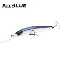 

AllBlue New Suspend Fishing Lures 10cm 15.8g Wobbler Minnow Depth 2-3m Bass Pike Bait Pesca With MUSTAD Hooks