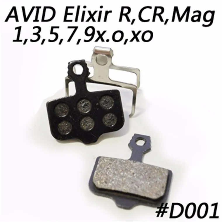 

MTB Semi Metal Mountain Bike Disc Brake Pads Avid Elixir Cr R Mag 1 3 5 7 9 Sram X.O Xx World Cup Incl Spring, Black