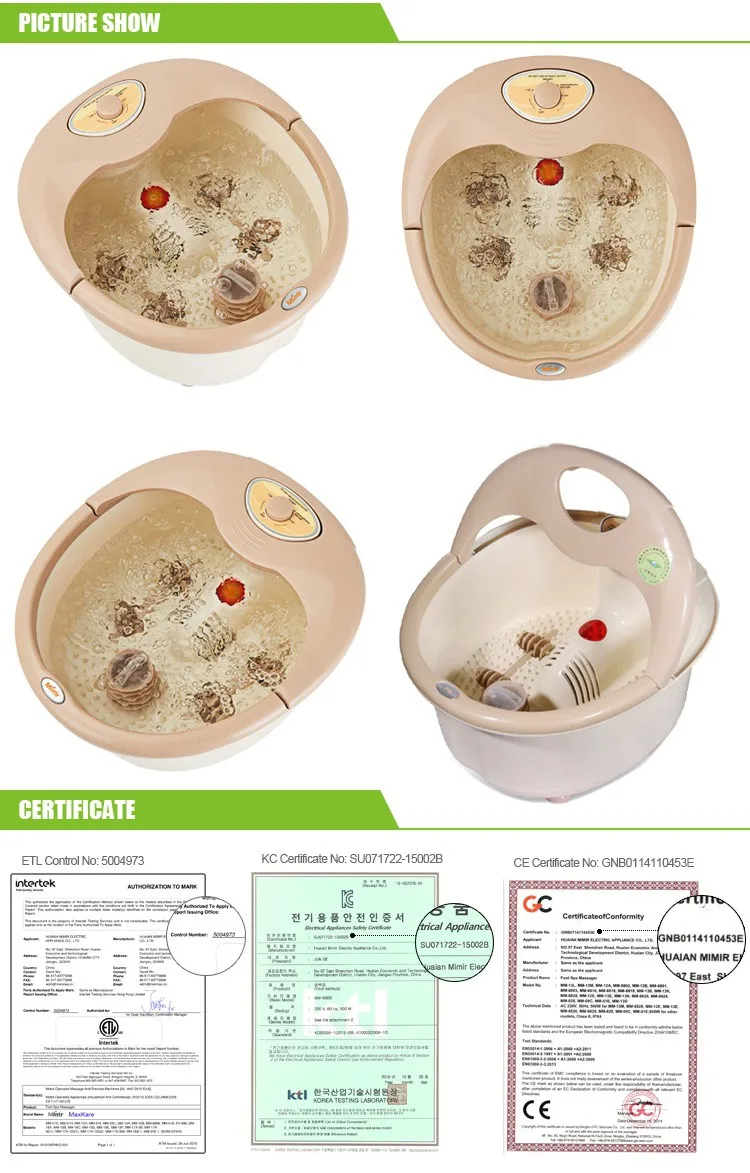 Electric Vibrating Blood Circulation Foot Spa Bubble Massage Machine