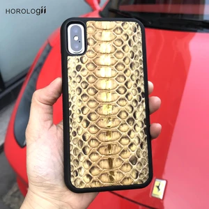 Luxury Python Skin Leather Case iPhone X