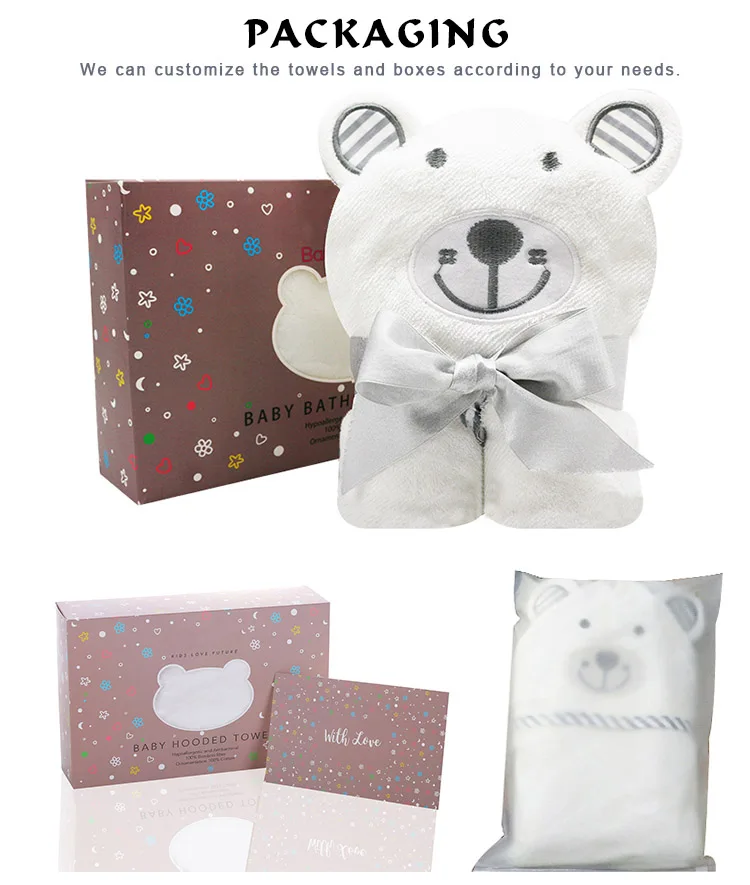 Animal Baby Amazon Hot Sale China Supplier 100% Bamboo Gold Wholesale Solid Color Hooded Towel