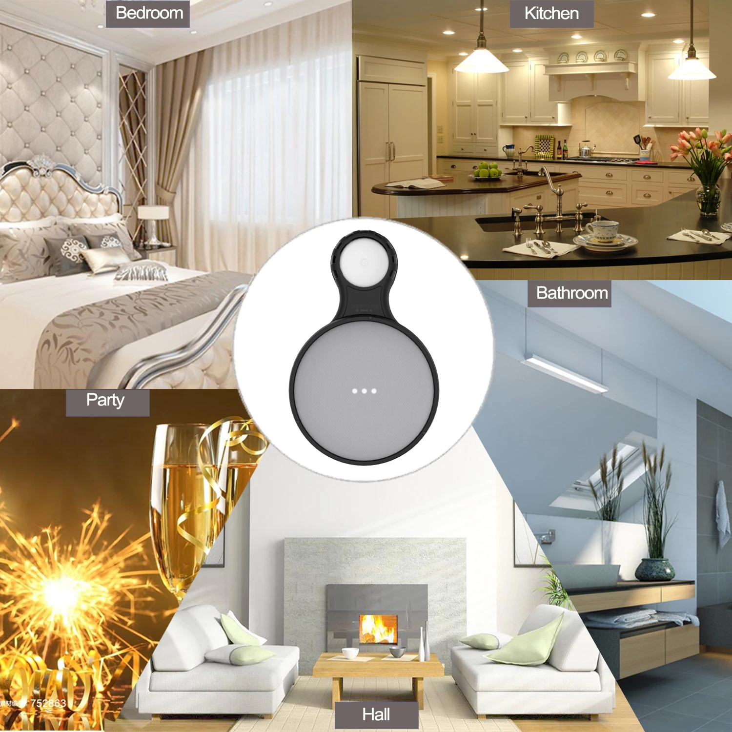 Outlet Wall Mount Holder for Google Home Mini, A Space-Saving Accessories for Google Home Mini Voice Assistant - ANKUX.COM