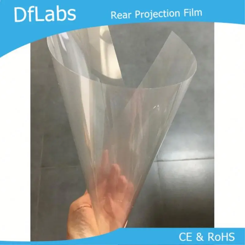 

transparent rear projection foil, Transparent or dark grey color