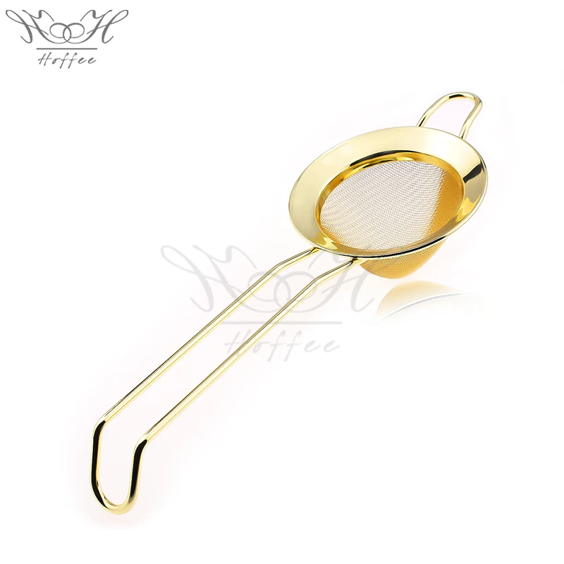 

Premium Gold Mini 304 Stainless Steel Conical Fine Mesh Cocktail Bar Strainer, Natural stainless steel color