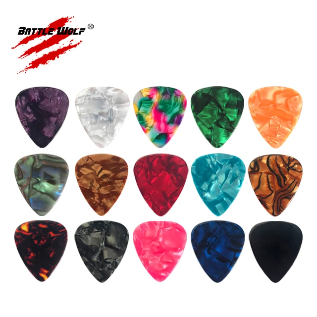

Wholesale Colorful Celluloid Different Thickness Blank Guitar Picks