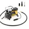 12V Electric Portable Mini Air Compressor Pump for Car Tire Inflator with Pressure Gauge & 3 Universal Nozzle Adapters
