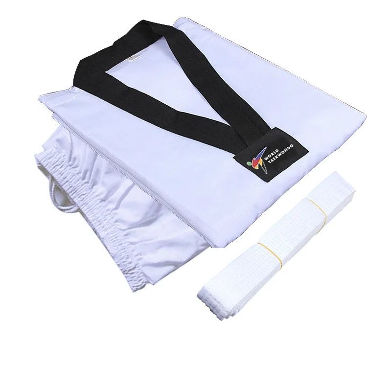 

Custom white polyester / cotton taekwondo uniform
