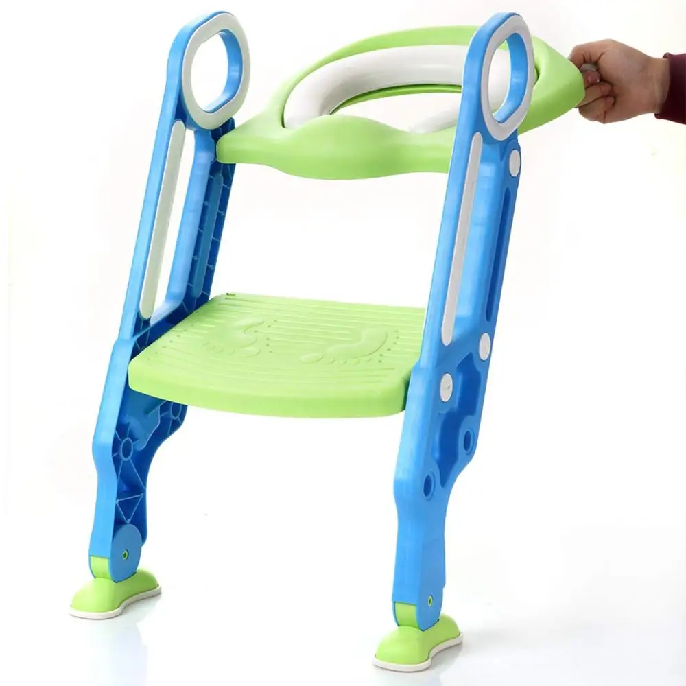 Adjustable Toddler Child Toilet Trainer with Step Stool Ladder Anti-Slip Kids Baby Potty Chair Training Toilet Seat