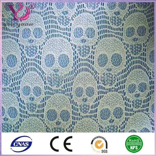 skull lace fabric