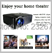 Overhead Lcd Projector With Led Lamp HDMI+USB+VGA+TV Media Tuner Support 1080p 3D For Home Theater School KTV Bar Restaurant