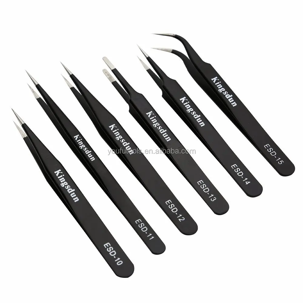 8pcs Esd Antistatic Tweezer Set Professional Long Tweezer Kit Electronic Repairing Tool Buy