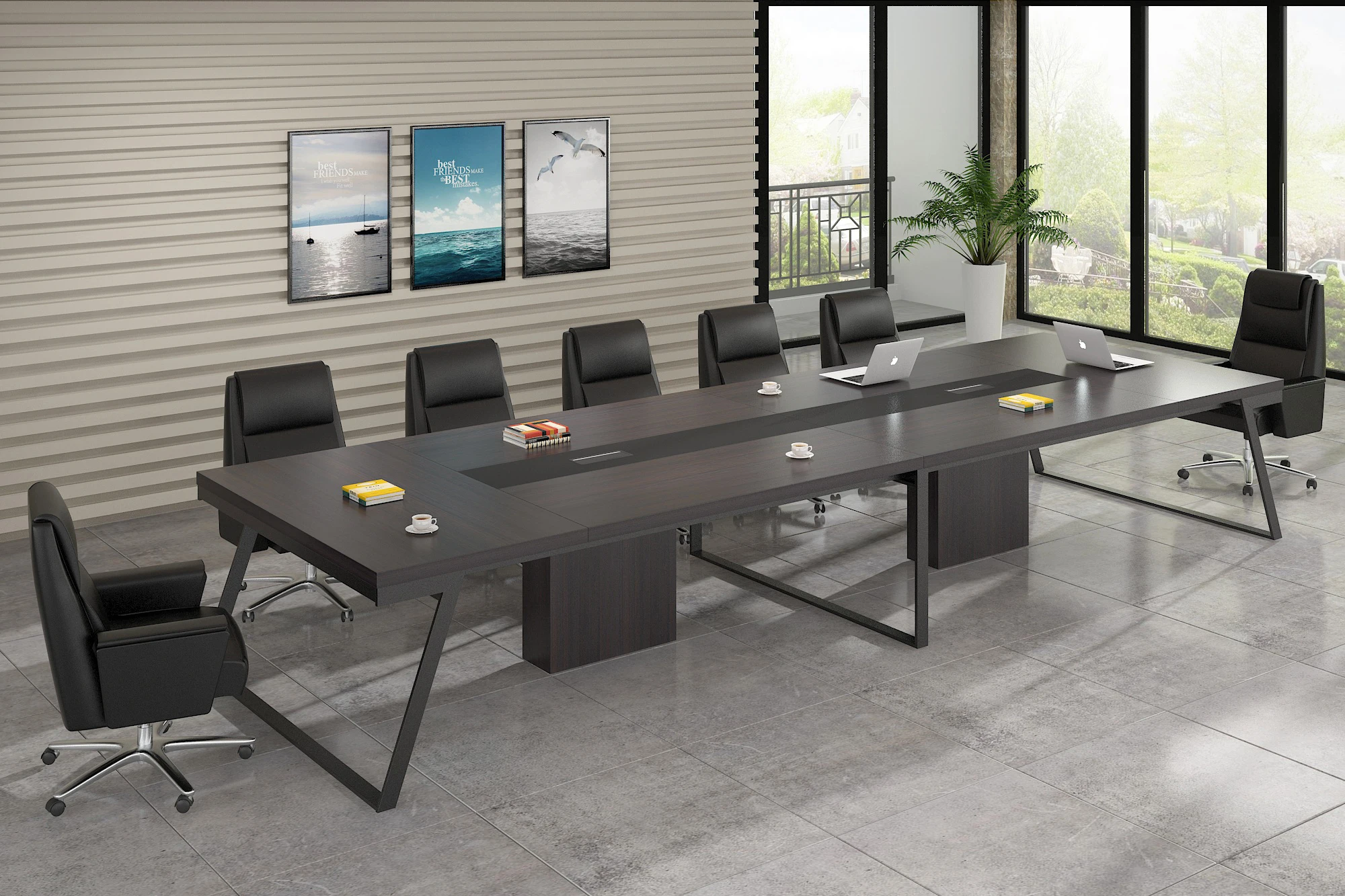 10 Person Meeting Table Modern Design Office Furniture Wooden ...