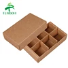 logo customize food grade brown kraft paper 6 pcs packaging macaroon box wholesale