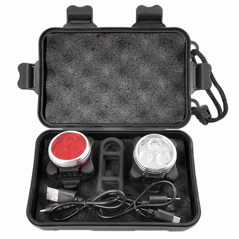 

Bike Accessories 3 LED USB Rechargeable Bicycle Front Light Rear Light Set LED Bike Light, N/a