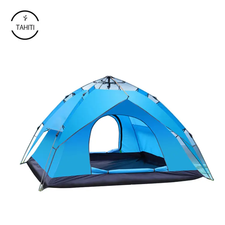 

3 or 4 persons double layer outdoor portable custom Automatic Pop UP Backpacking camping bed tent camp