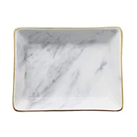 

Marble Ceramic Ring Dish Jewelry Dish Ring Holder with golden edged