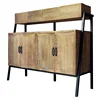 Chinese multi-functional solid wood factory storage reclaimed antique furniture metal & wood sideboards with drawers