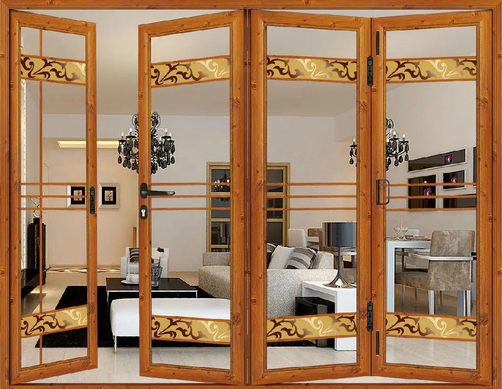 frameless exterior aluminum stainless steel glass folding door