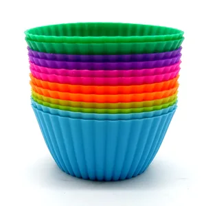 Image of Hot Cake Tool Silicone Round Shape Cakecup,Cupcake Silicone Baking Cups