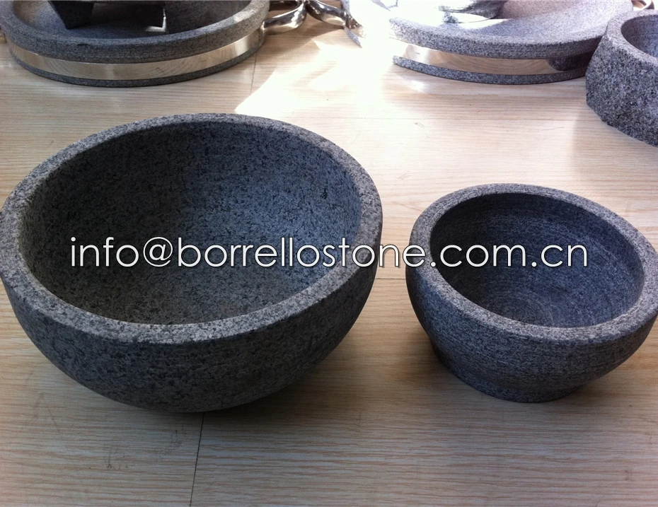 Buy Wholesale China Wholesale Black Ceramic Soup Pots Dolsot Bibimbap Ramen  Casserole Stone Bowl With Tray & Korea Stone Bowl at USD 2.68