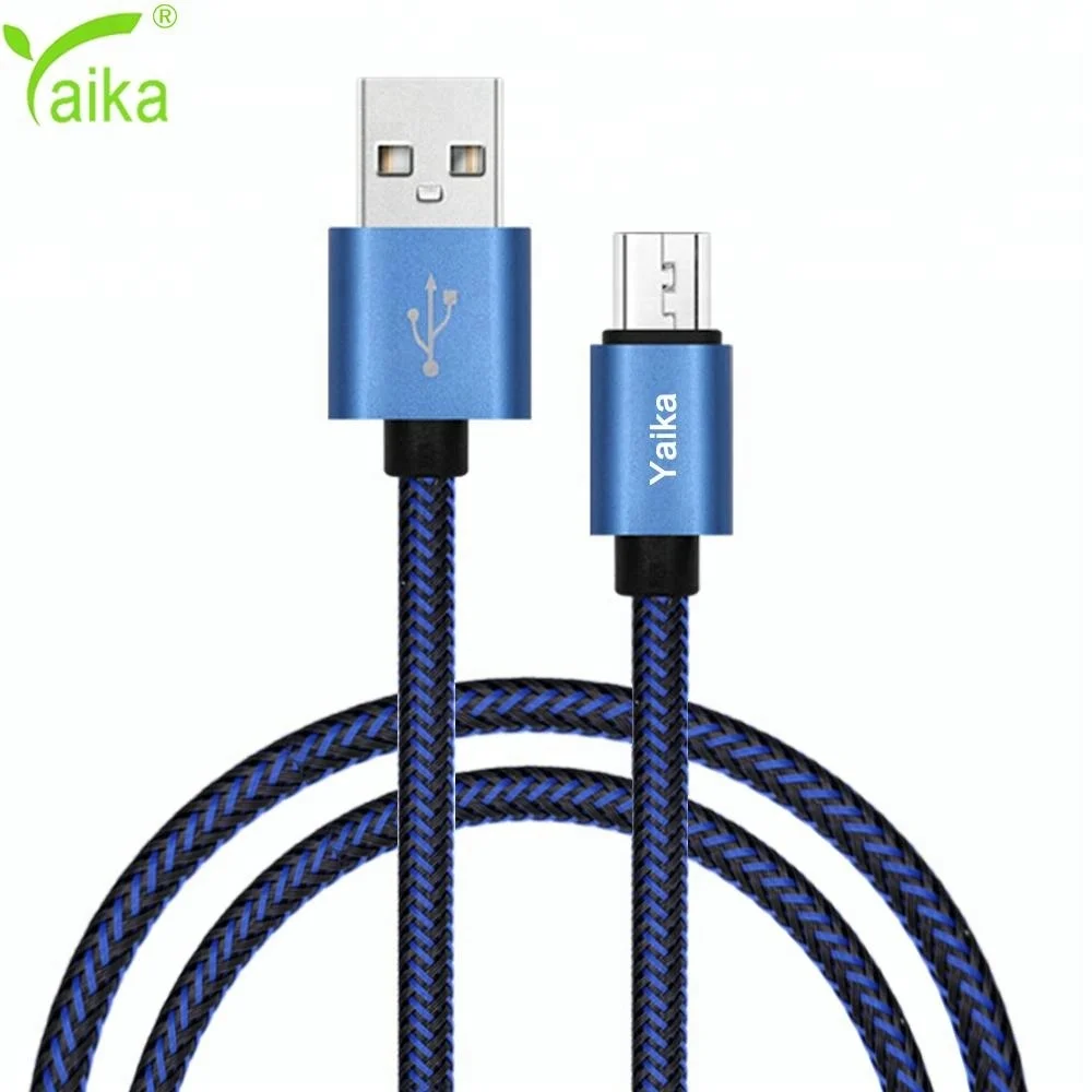 

Wholesale High Quality New Nylon Braided Usb 2.0 Super Fast Charging Micro V8 8PIN Data Cable For Mobile Phone, Black gold silver red