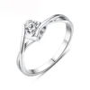 CZCITY Cubic Zircon Sterling Silver 925 Wedding Rings for Women