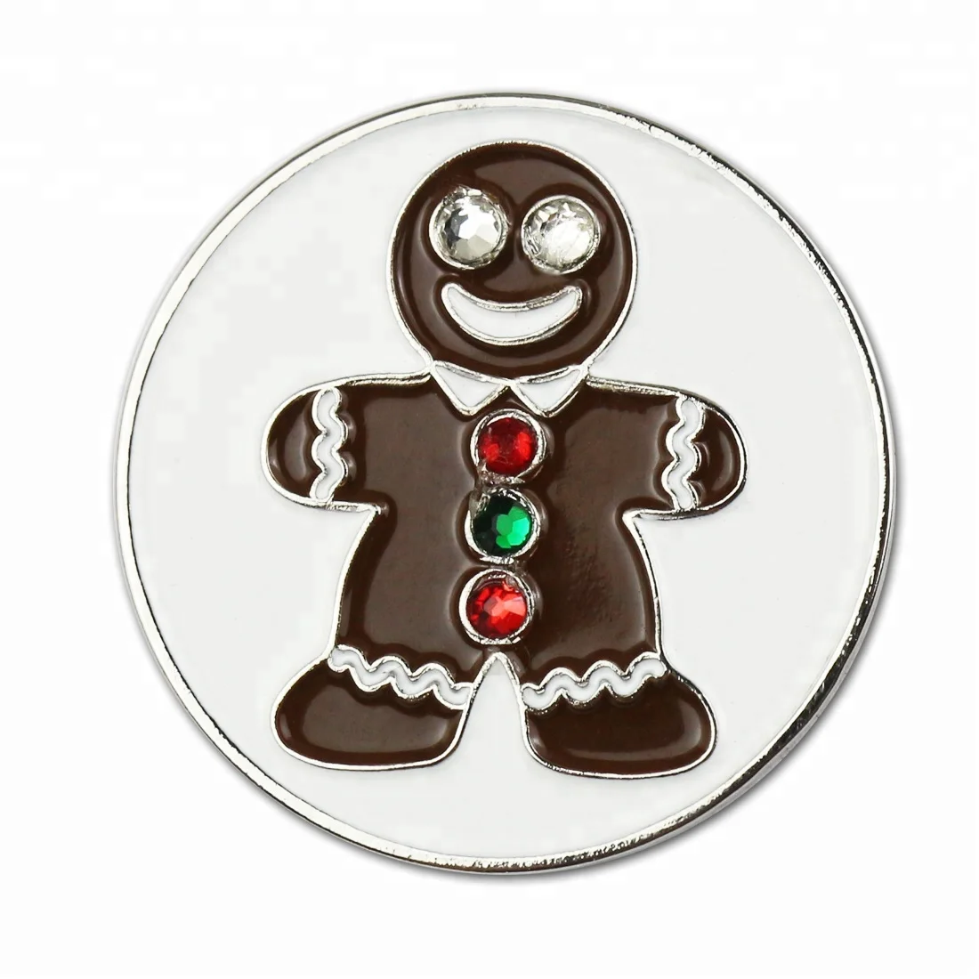 

Stamping cartoon lovely metal shape crystal golf ball marker, Pantone color