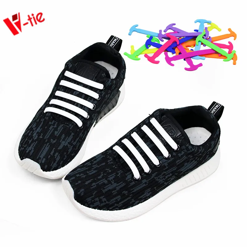 

16Pcs/Set Elastic flexible shoe laces Colored Silicone Shoelaces Men Women Sneakers Shoes Strings Rubber Lazy Shoelace, 13 colors