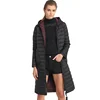 High Quality Fashion Garment Design Autumn Winter Women Long Jacket Hooded Lightweight Ladies Down Coat