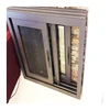 Aluminium alloy white powder coated double hung windows with grills