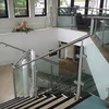 Modern Exterior Stainless Steel Frameless Glass Frosted Deck Railing / Glass Deck Post
