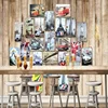 Nylon Wallpaper Modern Fashion Hand Painted Beauty Barber Shop Tooling Wallpaper Vintage Washable Wallpaper