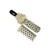 auto open embroidered bright colored umbrella with plastic handle for ladies