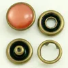 red hard color pearl snap button