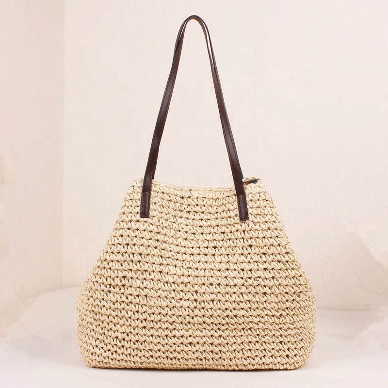

Summer Cheap Paper Straw Tote Bag Beach Bag Handbags for Women