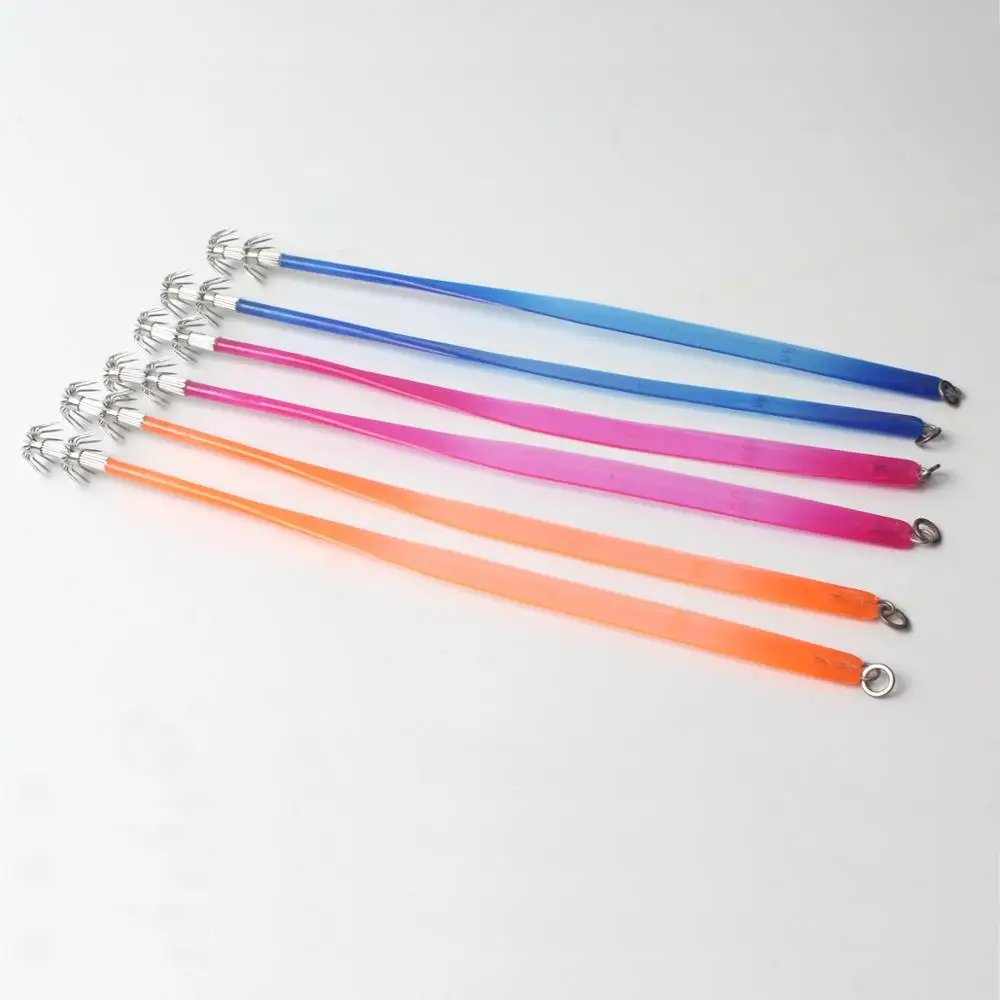 

Soft Belt Squid Octopus Cuttlefish Hook for Jigging Lure, Orange;pink;blue;etc