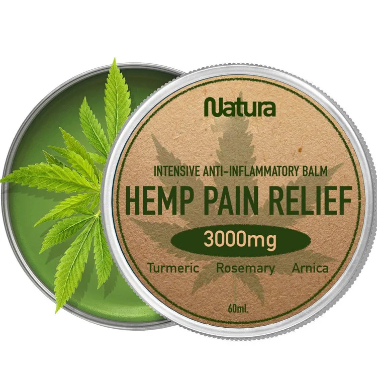 

3000mg Private label natural pain relief hemp balm 60g, Light yellow