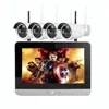 Full HD 1080P 4ch Wireless CCTV Network 12 inch LCD Touch Screen Outdoor Waterproof WiFi NVR Kit Security Camera System